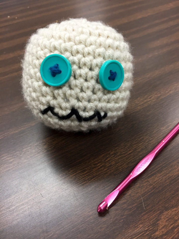 crochet doll head